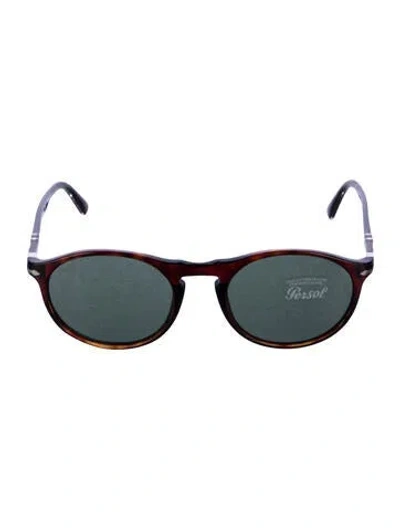 Pre-owned Persol Wayfarer Mirrored Sunglasses In Brown