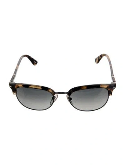 Pre-owned Persol Wayfarer Mirrored Sunglasses In Brown