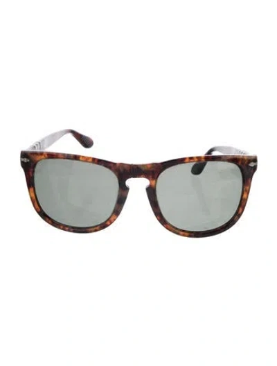 Pre-owned Persol Wayfarer Mirrored Sunglasses In Brown