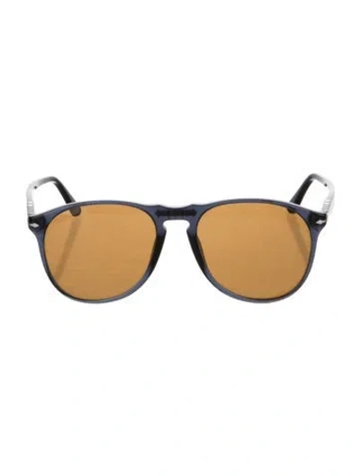 Pre-owned Persol Wayfarer Tinted Sunglasses In Blue