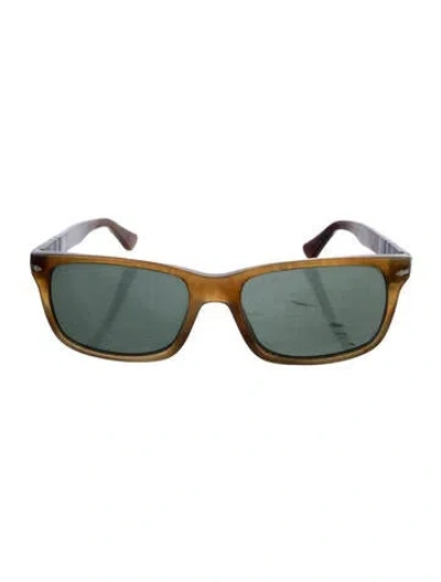 Pre-owned Persol Wayfarer Tinted Sunglasses In Brown