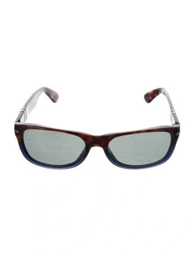 Pre-owned Persol Wayfarer Tinted Sunglasses In Brown