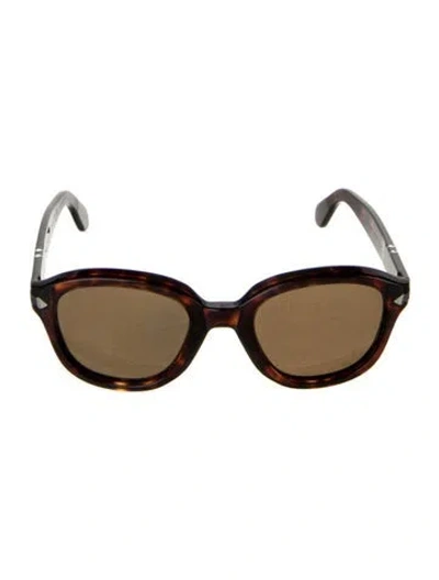 Pre-owned Persol Wayfarer Tinted Sunglasses In Brown