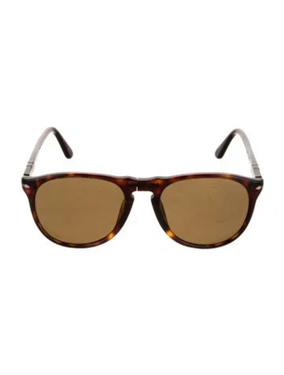 Pre-owned Persol Wayfarer Tinted Sunglasses In Brown