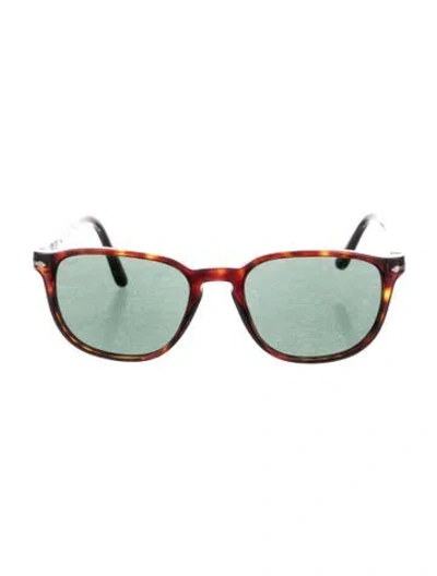 Pre-owned Persol Wayfarer Tinted Sunglasses In Brown