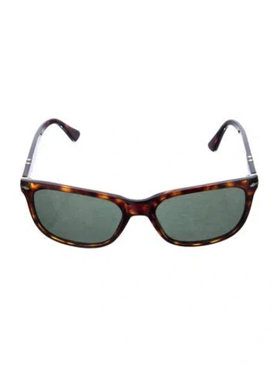Pre-owned Persol Wayfarer Tinted Sunglasses In Brown