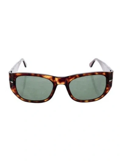 Pre-owned Persol Wayfarer Tinted Sunglasses In Brown