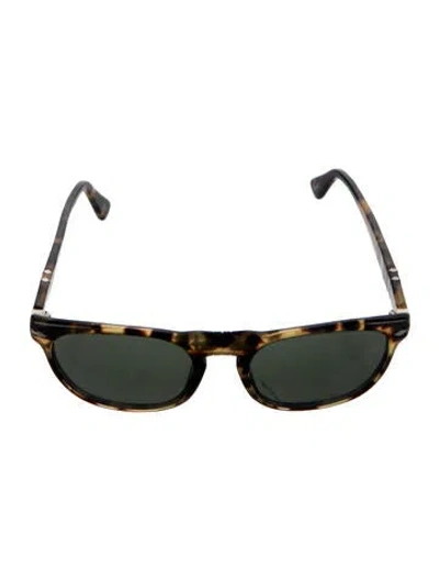 Pre-owned Persol Wayfarer Tinted Sunglasses In Brown