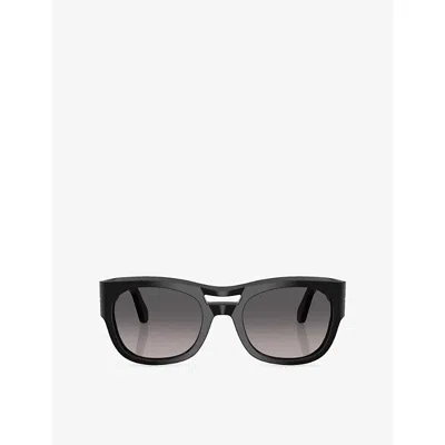 Persol Womens Black Po0064s Pillow-frame Acetate Sunglasses