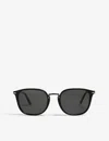 Persol Mens Black Po3186s Phantos-frame Sunglasses In Black