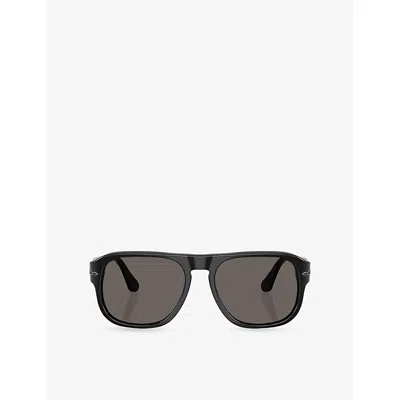 Persol Po3310s Jean Pillow-frame Acetate Sunglasses In Black