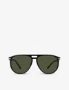 Persol Womens Black Po3311s Pilot-frame Acetate Sunglasses In Black