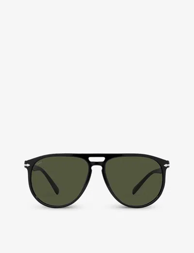 Persol Womens Black Po3311s Pilot-frame Acetate Sunglasses