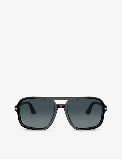 Persol Womens Black Po3328s Pilot-frame Acetate Sunglasses