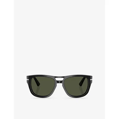 Persol Womens Black Po3366s Square-frame Acetate Sunglasses