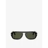 Persol Womens Po3369s Pilot-frame Acetate Sunglasses Black
