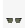 Persol Womens Po3375s Polarised Square-frame Acetate Sunglasses Black
