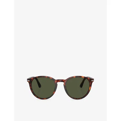 Persol Womens Brown Po3152s Round-frame Acetate Sunglasses