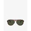Persol Womens Brown Po3235s Pilot-frame Acetate Sunglasses In Brown