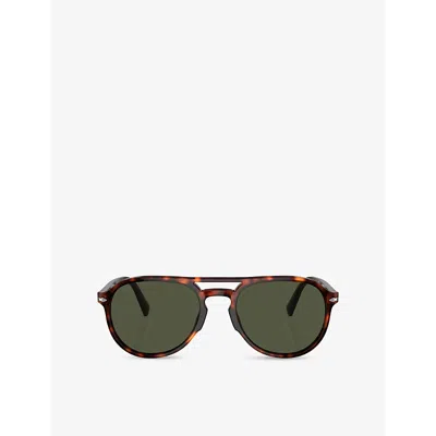 Persol Womens Brown Po3235s Pilot-frame Acetate Sunglasses