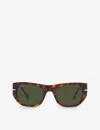 Persol Womens Brown Po3308s Square-frame Tortoiseshell Acetate Sunglasses In Brown