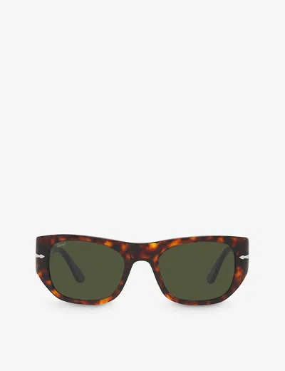 Persol Womens Brown Po3308s Square-frame Tortoiseshell Acetate Sunglasses