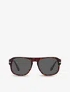Persol Womens Brown Po3310s Pillow-frame Acetate Sunglasses In Brown