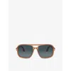 Persol Womens Brown Po3328s Pilot-frame Acetate Sunglasses In Brown