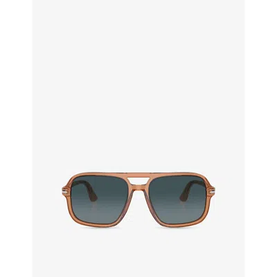 Persol Womens Brown Po3328s Pilot-frame Acetate Sunglasses