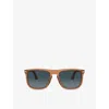 Persol Womens Brown Po3336s Pilot-frame Acetate Sunglasses In Brown