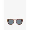 Persol Womens Brown Po3345s Square-frame Tortoiseshell Sunglasses In Brown