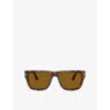 Persol Womens Brown Po3348s Square-frame Tortoiseshell Acetate Sunglasses In Brown