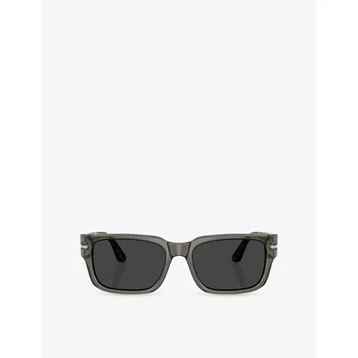 Persol Womens Grey Po3315s Square-frame Acetate Sunglasses