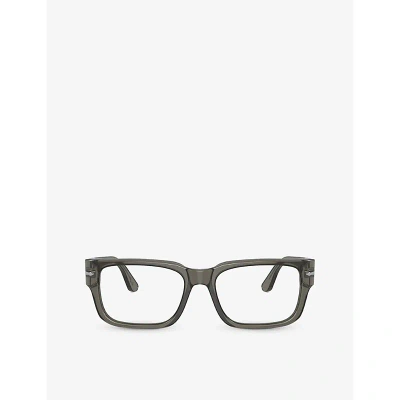 Persol Womens Grey Po3315v Rectangle-frame Acetate Sunglasses