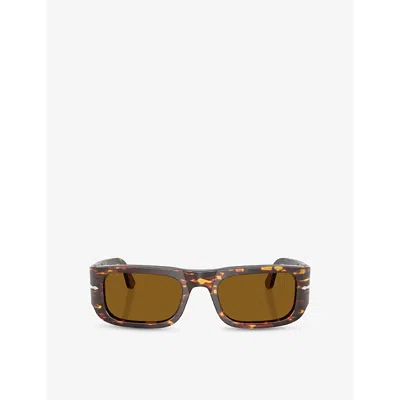 Persol Womens Po3362s Pillow-frame Acetate Sunglasses Brown
