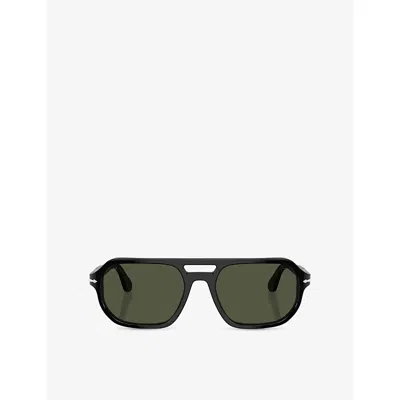 Persol Womens Po3393s Square-frame Acetate Sunglasses Black