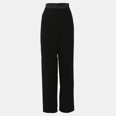 Pre-owned Persona Black Crepe Wide Leg Pants Xxl