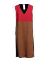 Persona By Marina Rinaldi Woman Midi Dress Red Size M Polyester, Elastane