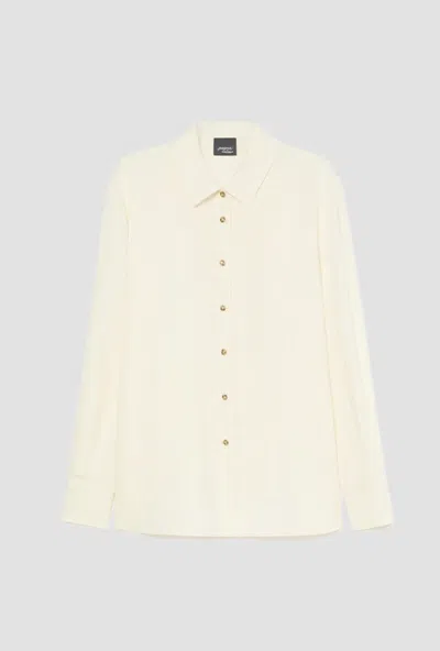 Persona Ivory Woman Linen Shirt In Neutral