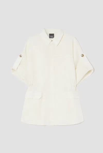Persona Linen Jacket Woman Ivory In Red
