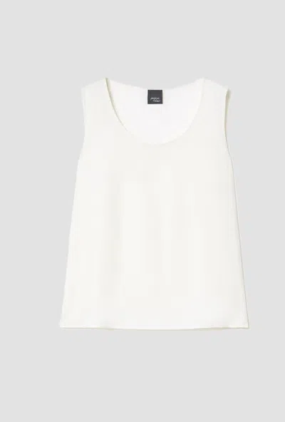 Persona Top In Lino Woman Ivory In White
