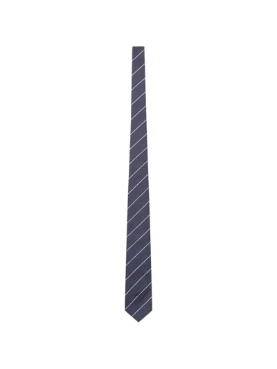 Personality Diagonal-stripe Tie In Blue