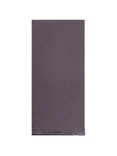 Personality Geometric-pattern Silk Scarf In Blue