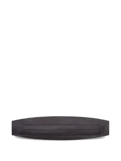 Personality Pleated Satin Cummerbund In Black