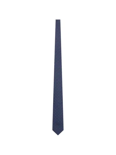 Personality Polka-dot Silk Tie In Blue