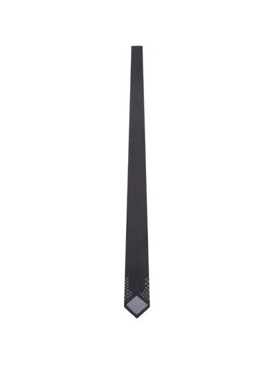 Personality Textured-knit Tie In Black