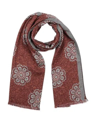 Personality Woman Scarf Cocoa Size - Silk In Brown