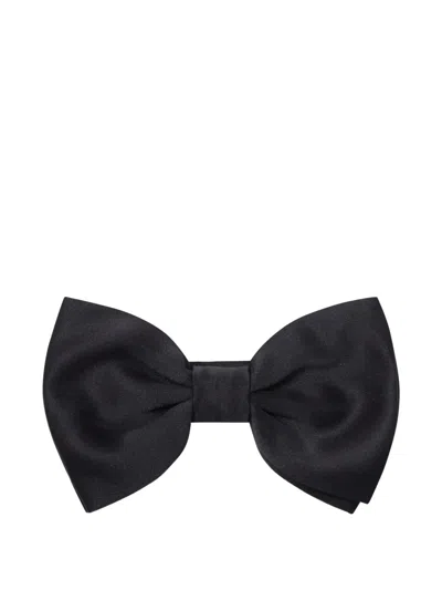 Personality X Suit Pre-tied Silk Bow Tie In Black