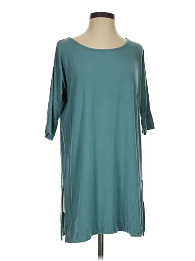 Pre-owned Peruvian Connection 3/4 Sleeve T-shirt In Blue