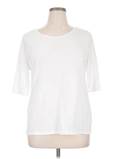 Pre-owned Peruvian Connection 3/4 Sleeve T-shirt In White